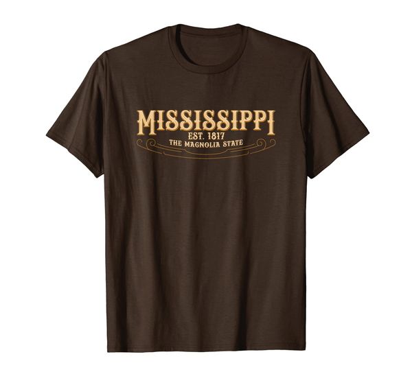 

the magnolia state mississippi t-shirt, White;black
