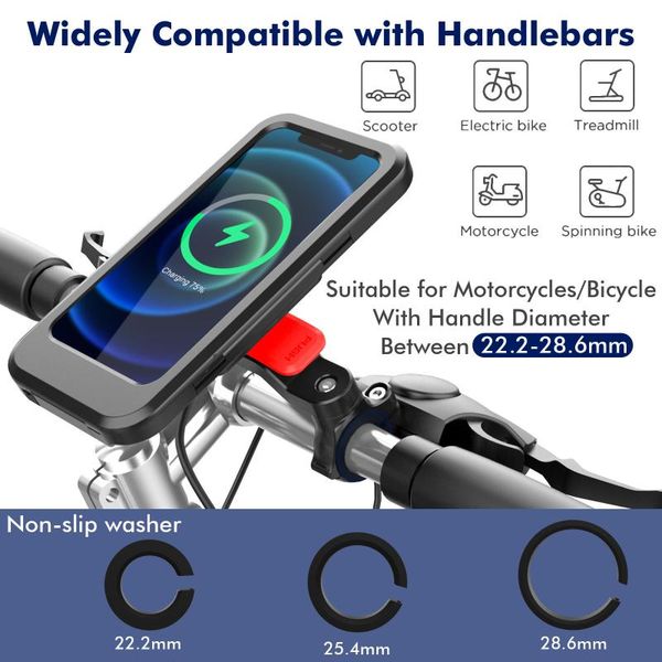 

cell phone mounts & holders takeaway electric car wireless charging 15w mobile navigation bracket usb fast bicycle waterproof bag