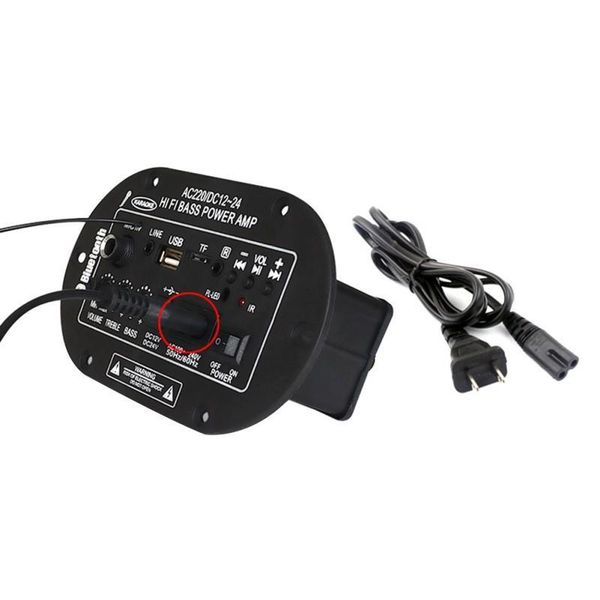 

new 30w board audio bluetooth amplificador usb dac fm radio tf player subwoofer diy amplifiers for motorcycle car home