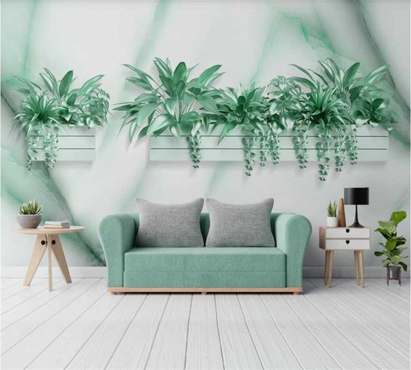 

custom wallpaper mural 8d p wall modern three-dimensional flower marble geometric living room tv background wall