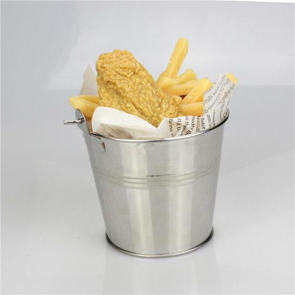 

ice buckets and coolers stainless steel mini bucket snack barrel icing french fries tin pails wedding birthday party favors