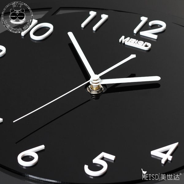 

2021 new silent creation wall clock battery operated modern design great swingable black watch hanging kitchen quartz e9ay