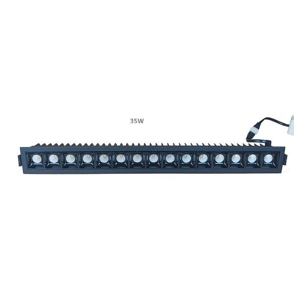 

indoor black trim led spotlight dimming with dali 0-10v triac 35w 15 heads strip-shaped office l room commercial led