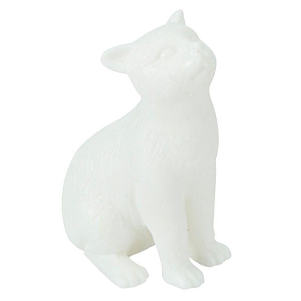 

christmas decorations 1pc cat statue sculpture figurine decoration desk(white)