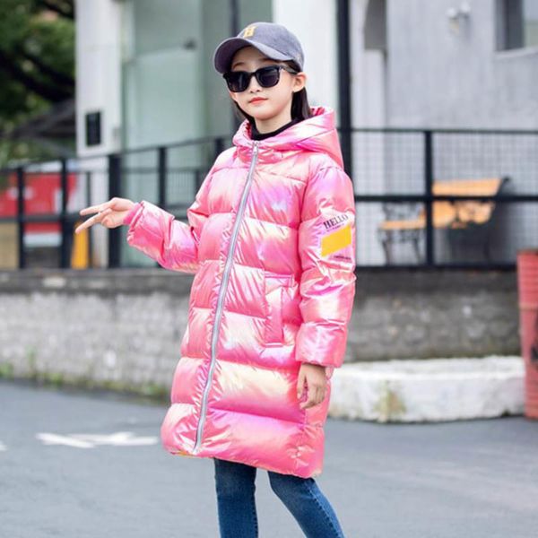 

new boys winter warm coat colorful windproof girl clothes children parka kids down jacket thick hooded outwear clothing, Blue;gray