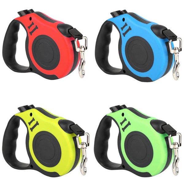 

dog collars & leashes 3m 5m puppy leash automatic retractable nylon cat lead extension belt walking running roulette for dogs