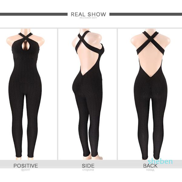 

fitness women sport suit jumpsuit 2019 sleeveless tracksuit yoga set backless gym running sportswear leggings workout sport, White;red