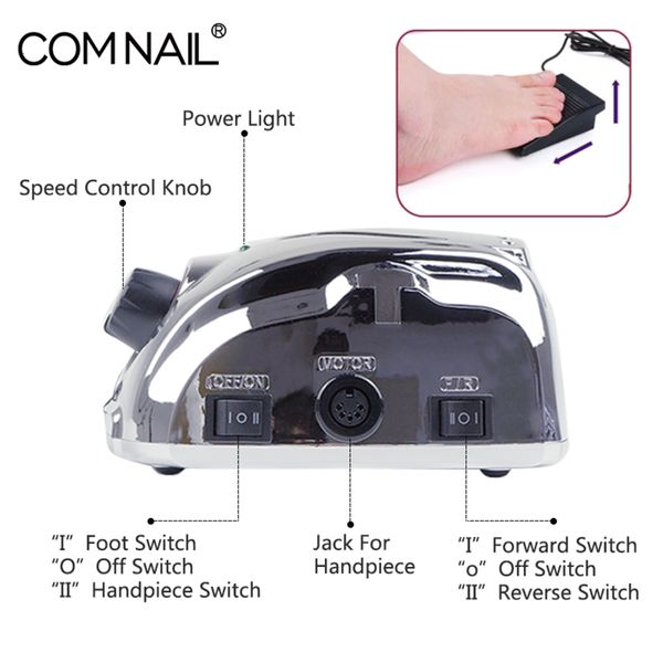 

35000rpm mirror design 65w drill machine file with six basic cutters for manicure pedicure nail tools sets
