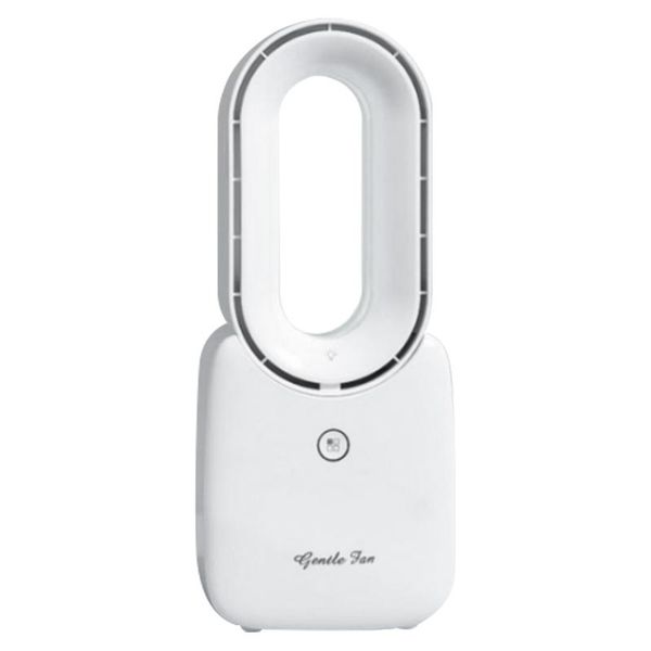 

electric fans portable mini cooling fan bladeless deskusb rechargeable led light for office home white