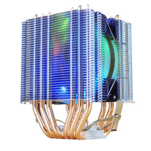 

fans & coolings aurora seven colorful lights rgb 4pin triple fan 6 heatpipe cpu cooler for socket intel lga 2011v3 x79 x99 1356 amd am4 am3