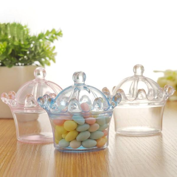 

gift wrap 12pcs crown creative baby shower decor chocolate bottle candy box baptism favors christmas birthday party gifts plastic case