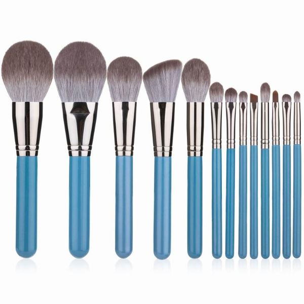 

makeup brushes set 13pcs with leather bag foundation powder blush eyeshadow eyebrow brush soft hair cosmetic tool