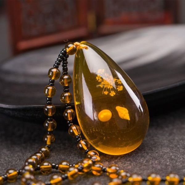 

pendant necklaces 2021 fashion jewelry beads chain glass snowflake conch water drop heart necklace vintage collier long women, Silver