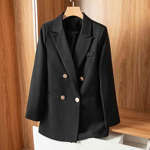 

women's suits & blazers korean-style women's jacket, spring-fall casual double breasted office garments m51v, White;black