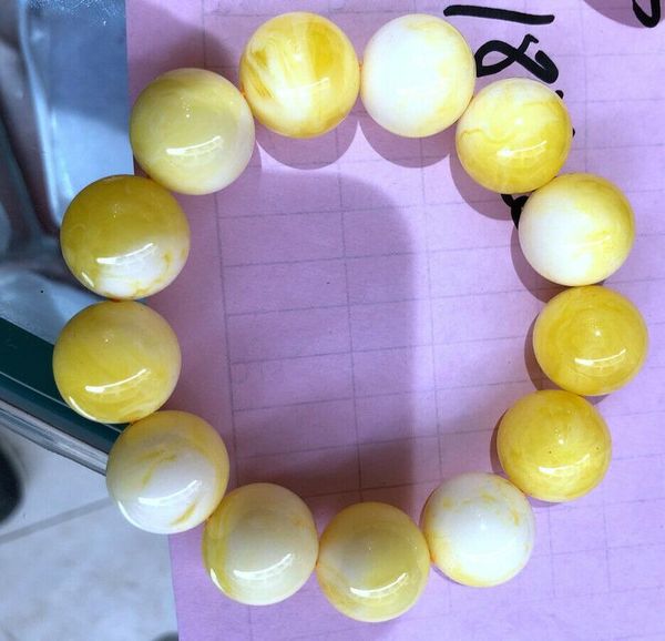 

beaded, strands 18mm baltic sea round beads amber flower beeswax beautiful bracelet, Black