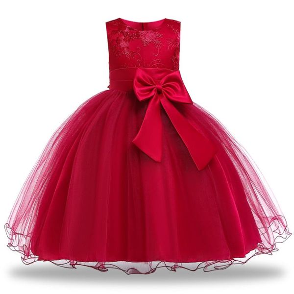 

girl's dresses princess kids baby dress for girls fancy wedding sleeveless party birthday baptism girl 2021 summer, Red;yellow