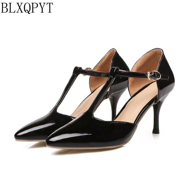 

elegant fashion plus big and small size 30- 48 sandals women wedding party shoes pointed toe thin high heels woman pumps c-30-1, Black