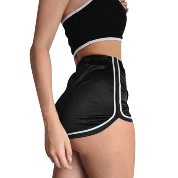 

women shorts summer silk slim beach casual knitting fabric shorts, White;black