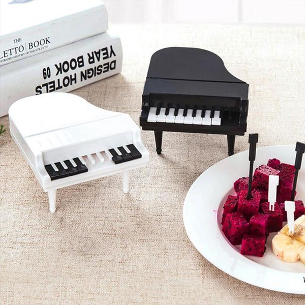

forks kitchen piano fruit creative dessert picks bento lunch party decoration vegetable and tools 10pcs