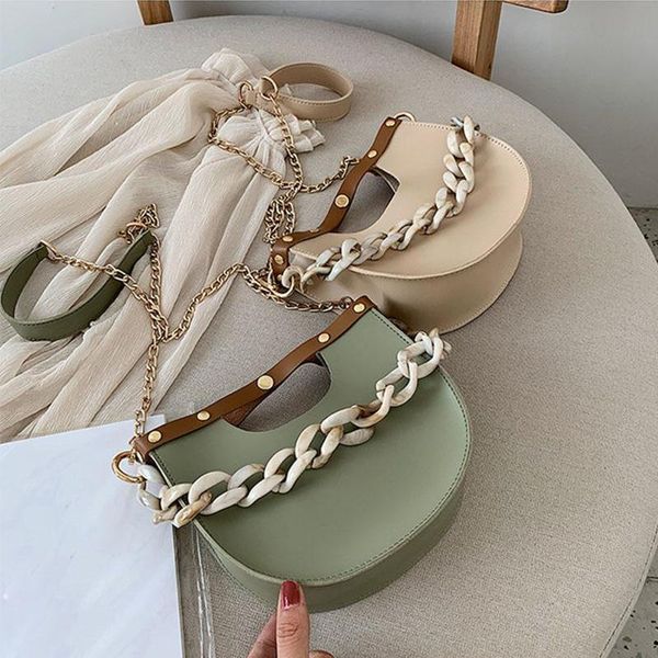 

chic chain women small messenger bag solid classic design pu leather daily candy shoulder bag crossbody handbags 2021sale, Red;black