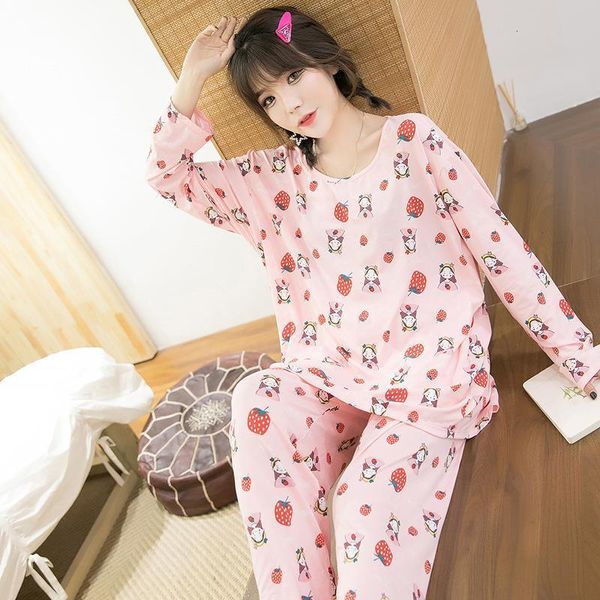 

plus size 8xl 10xl bust 150cm women pajamas sets oversized long sleeve and pants sleepwear suit home women female sleepwear, Black;red