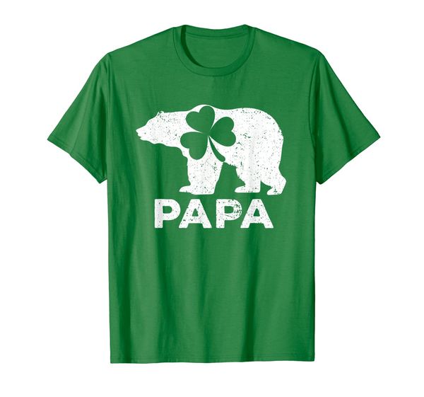 

papa bear shamrock green shirt st patrick's day ideas, White;black