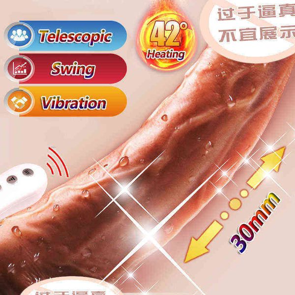 NXY Dildo Vibratore Dildo Rotante Telescopico Reale, Donne Gay, Giocattoli Sessuali per Stimolare la Masturbazione Femminile con Punto G e Telecomando Wireless1210