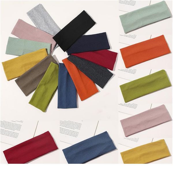 

headbands head wrap makeup elastic hairbands ribbed knit sweatband sports yoga headband hair accessories wide headbands jllkew