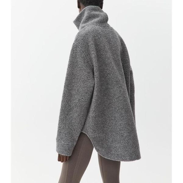 

women's hoodies & sweatshirts solid color half zipper turtleneck warm long sleeve fashion 2021 female simple pullover autumn winter, Black