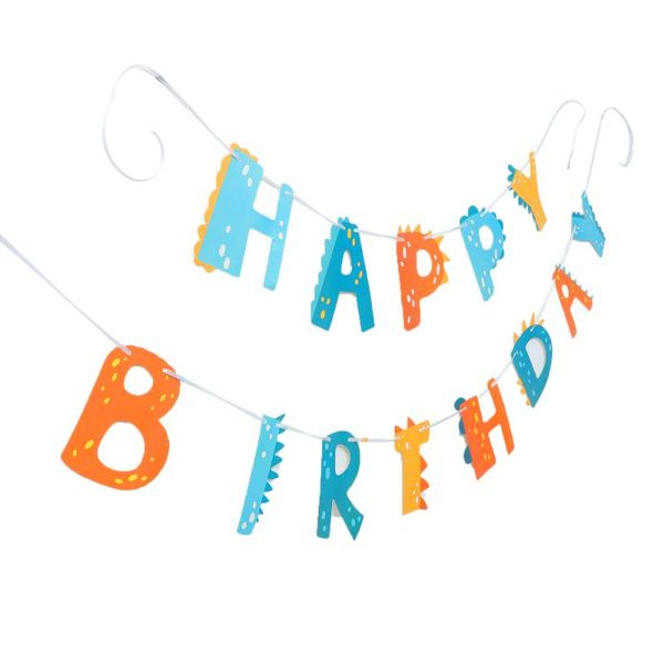 

party decoration 2pcs kids birthday decorative banners supplies (assorted color)