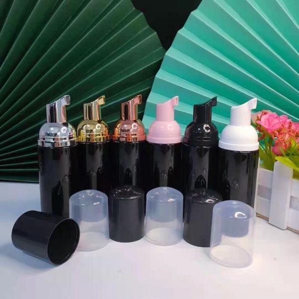 

storage bottles & jars 10pcs 60ml bright black foam bottle soap mousse liquid dispenser plastic shampoo lotion