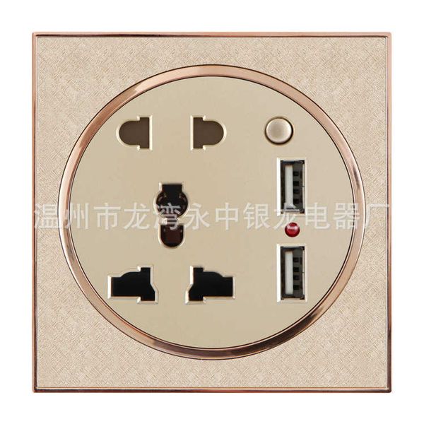 

round five hole double socket with switch control usb flash for l and l