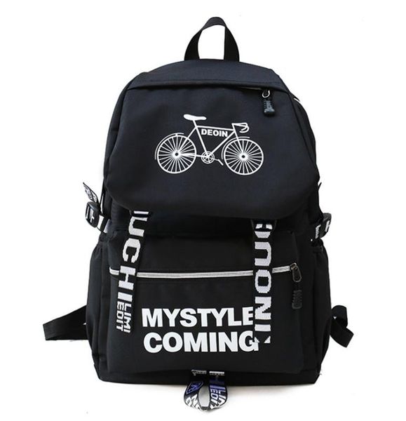 

backpack 2021 cool style large capacity outdoor casual for man women bicycle letter pattern travel school bag