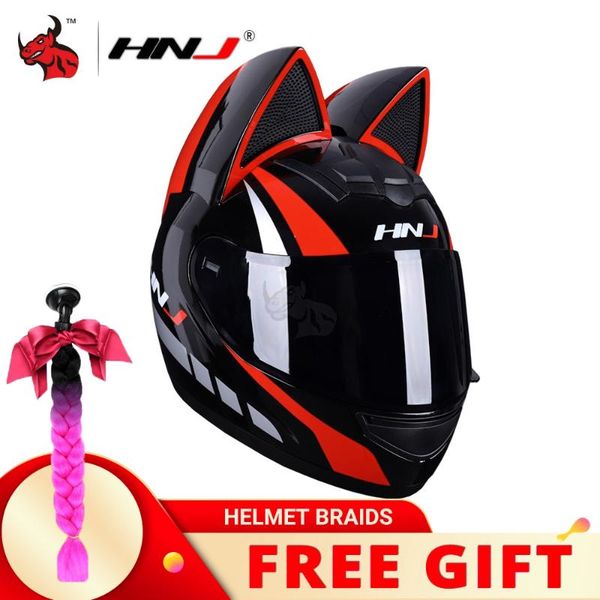 

motorcycle helmets hnj helmet full face motocross casco moto double visor motorbike capacete for men women