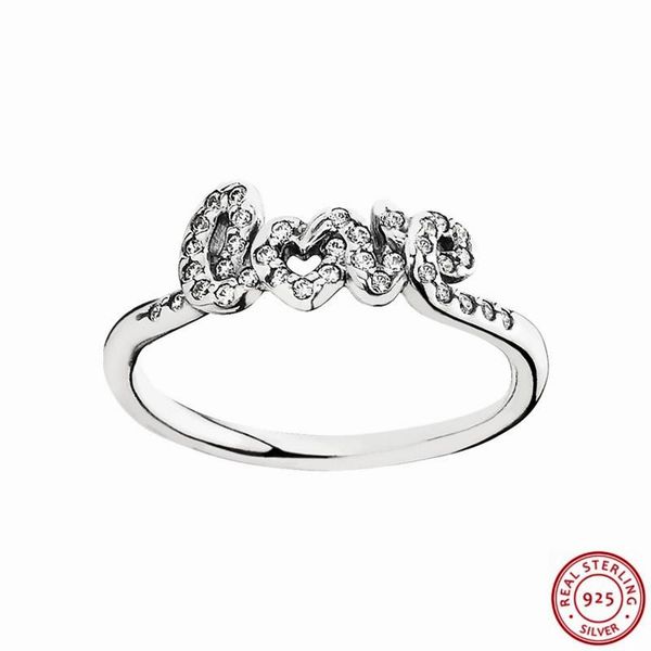 

cluster rings luminous signature of love stackable for women 925 sterling silver jewelry decorated with shimmering cubic zirconia flr033, Golden;silver