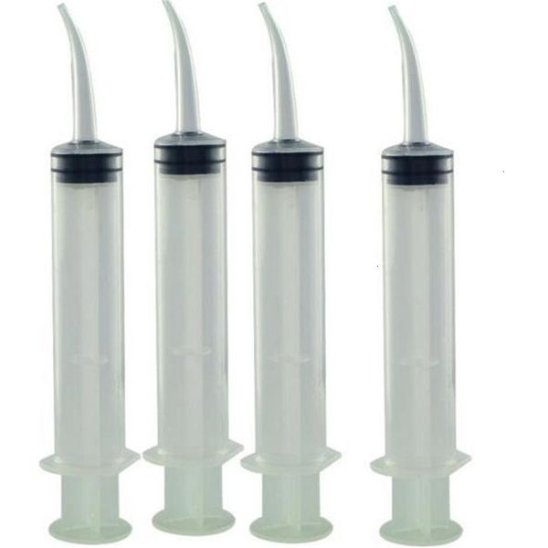 

4pcs/set disposable dental irrigation syringe with curved tip 12cc for dentist use