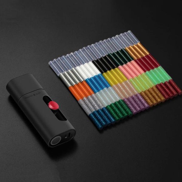 

glue guns wowstick cordless electric melts pen gluer 2000mah type-c rechargeable diy art craft with 20pcs sticks