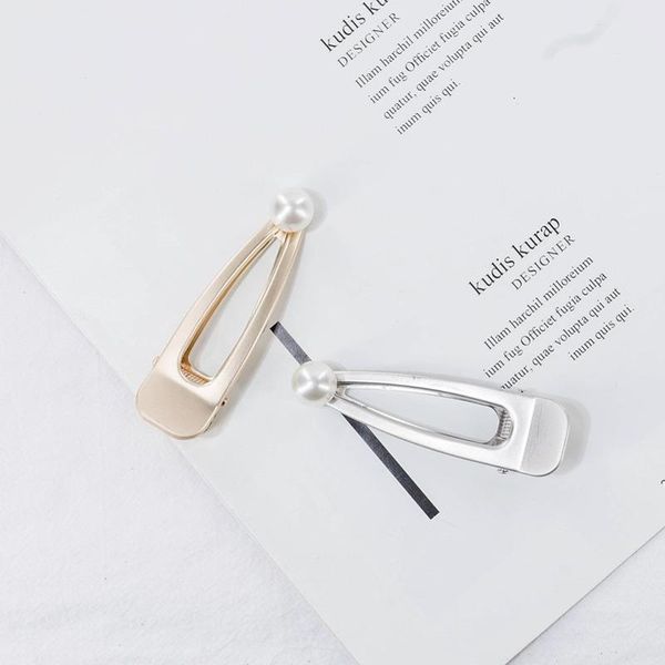 

hair clips & barrettes fashion personality dumb light pearl hairpin temperament sweet edge clamp one clip jewelry tiara wedding bridal acces, Golden;silver