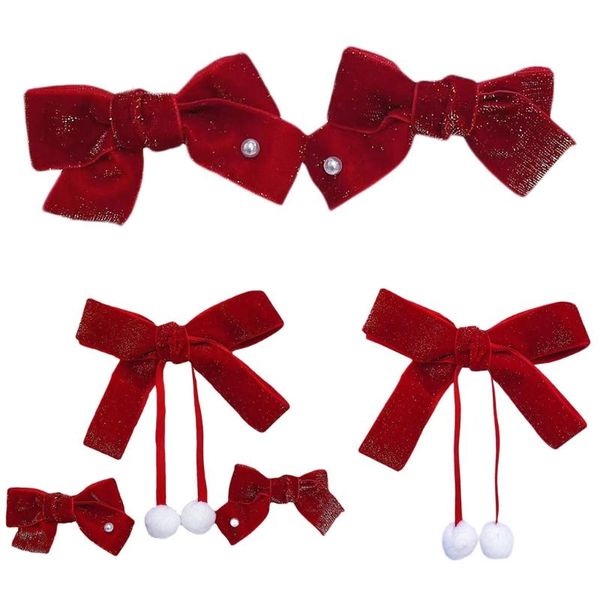 

hair clips & barrettes women velvet bowknot pearl big bow 101a, Golden;silver