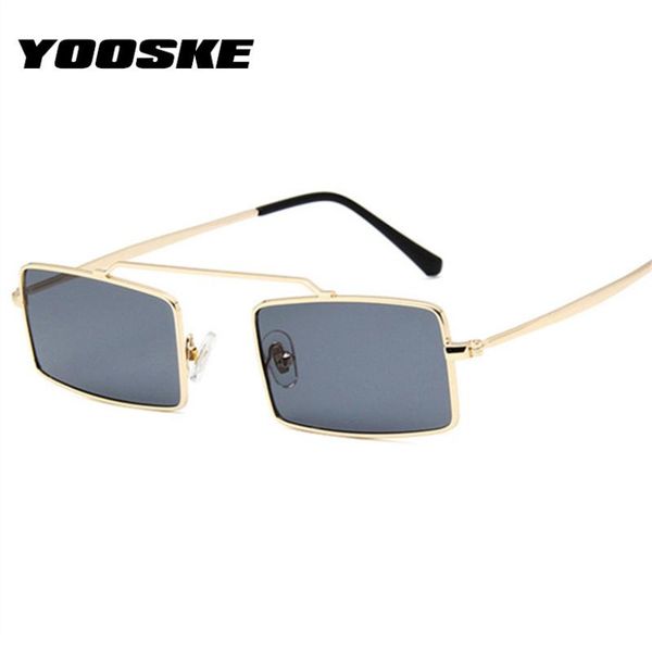 

sunglasses yooske men vintage women brand small rectangle sun glasses female shades mirror eyewear uv400, White;black