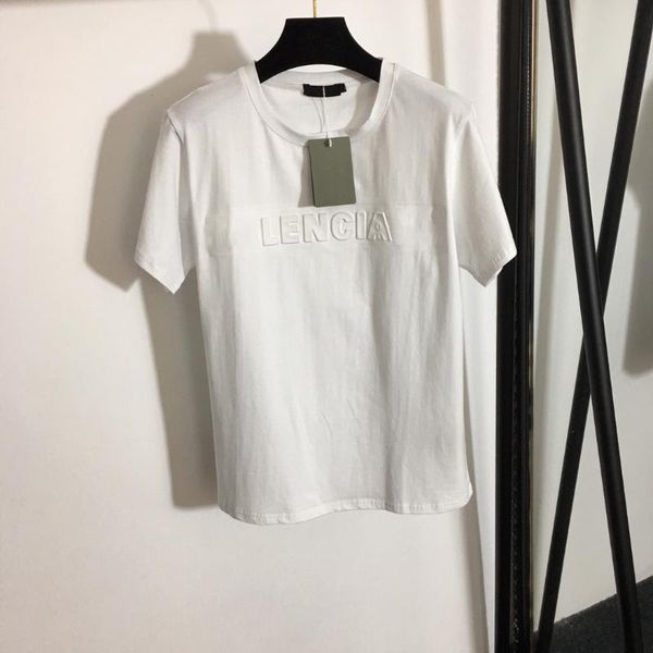 

women's t-shirt men and fashion letter printing brand short-sleeved round neck cotton summer men's t-sh, White