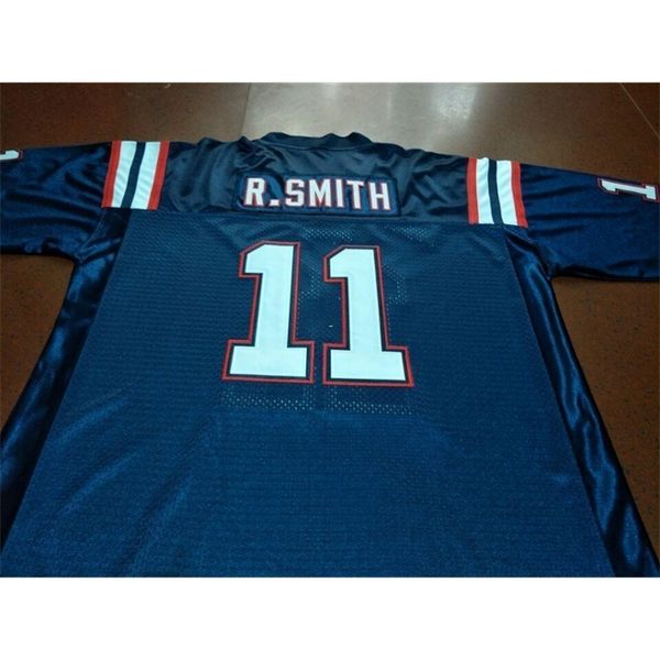 001 Florida Atlantic Owls # 11 R. SMITH real Full ricamo College Jersey Taglia S-4XL o personalizzato qualsiasi nome o numero jersey