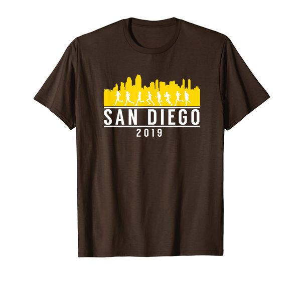 

San Diego 2019 Skyline Runners Marathon - Yellow - T-Shirt, Mainly pictures