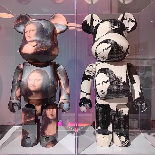 Novo Estilo 400 28cm Bearbrick O ABS Pinturas Famosas Moda Bear Chiaki Figuras Brinquedo para Colecionadores Berbrick Art Work Modelo Decoração para