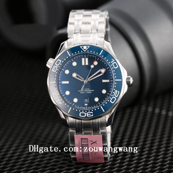 

2021 sea ceramic bezel business watches aqua 007 terra men sport wristwatches james bond boss master mens watch d1070, Slivery;black