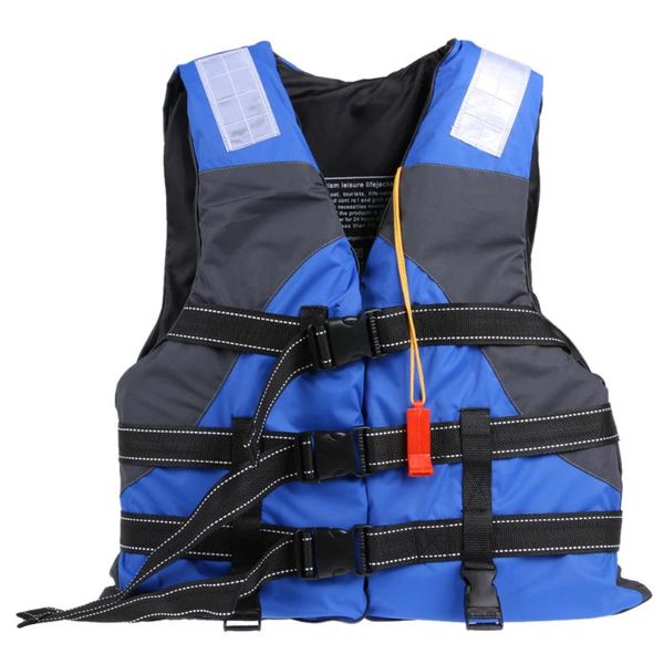 

life vest & buoy polyester jacket swimming boating ski with whistle safety fishing