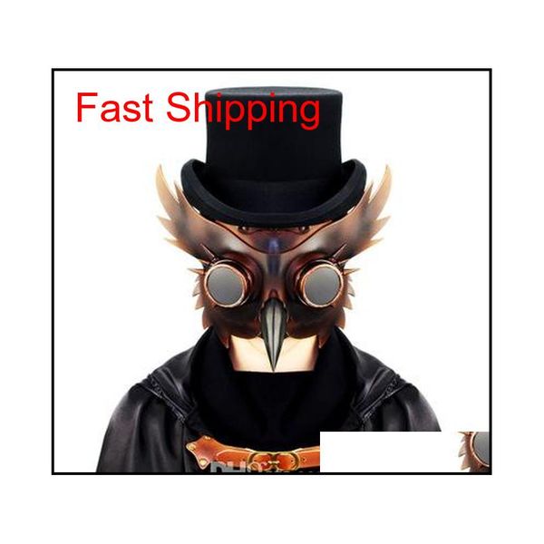 

retro steampunk fashion pu bird mask halloween masquerade mask protective mask cosplay prop hol qyleeu dh_seller2010, Silver