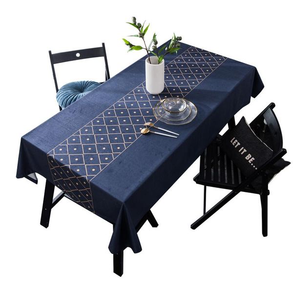 

table cloth waterproof coffee cover kitchen banquet luxury dining royal blue decoration mantel mesa home decor eb50zb