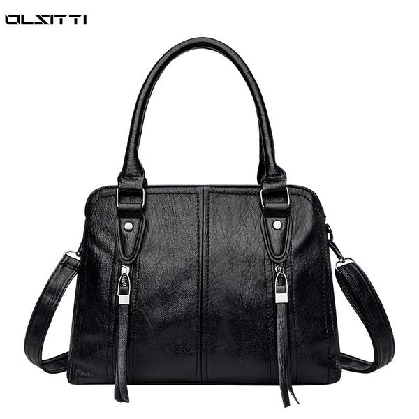 

evening bags designer retro leather false hand shoulder for women 2021 soft luxury women's handbags large capacity crossbody bag