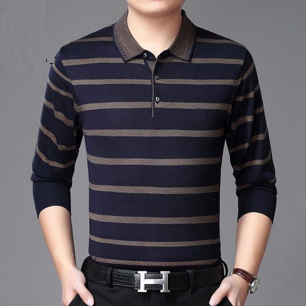 

striped shirt long sleeves autumn mens polo winter fashion male casual solid brand clothing, White;black